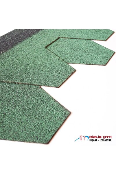 çukurova yalıtım Shingle Safir Yeşil Gölgeli 2,61 m² 4x4