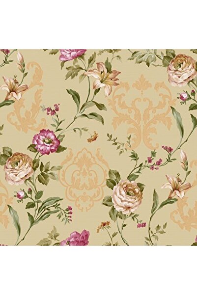 Adawall Bej Gül Desenli Duvar Kağıdı 16,50 M² Seven 7803-4