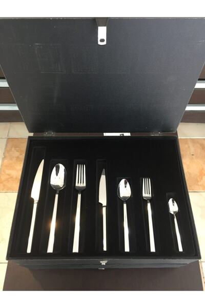 Yiğit 18/10 89 Piece Turquoise Model Simple Pattern Kçb Set