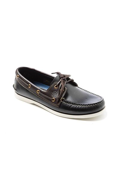 John May Navy Blue Men's Oxford/Shoes Ag- 20060 Pullup Black + Pullup Brown Collar 969 White
