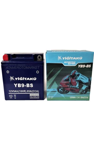 YİĞİT AKÜ 12 V 9 Ah-amper Motosiklet Aküsü- Yb9-bs-2025 Üretim