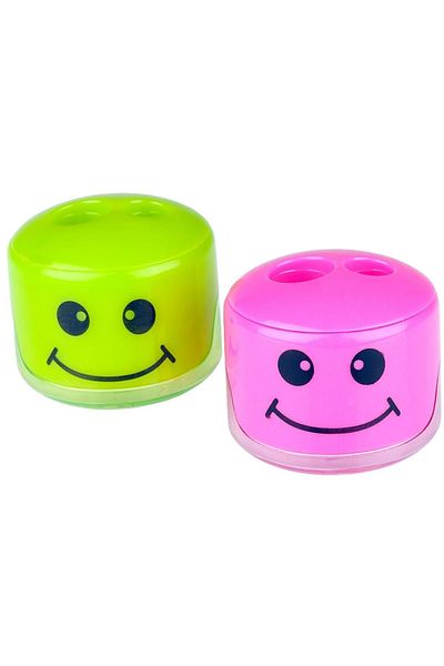 Bigpoint Smiling Face Double Storage Pencil Sharpener Box of 24