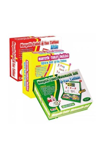 Diytoy Manyetik Tablet Alfabe - Matematik Ve Ingilizce Eğitim Seti - 3'lü Set