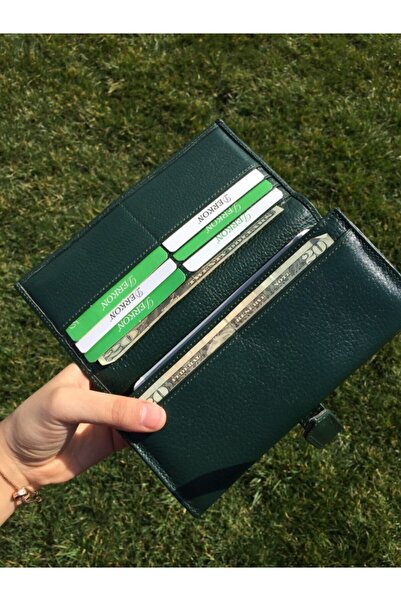 DERKON Portofel de damă politicos din piele naturală