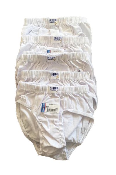 Seher Yıldızı Boy's White Slip εσώρουχα 12 τεμαχίων