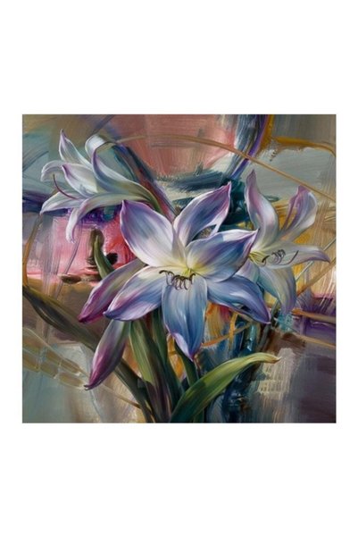 kendinyaphobi Mor Çiçekler Sayılarla Tablo 40 X 50 Cm