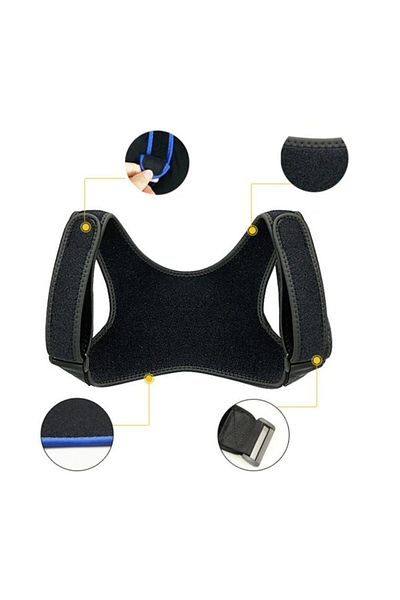 Ankaflex Unisex Μαύρος καμπούρας που εξασφαλίζει ότι η μέση μπορεί να σταθεί σε επίπεδη θέση Στήριγμα λαιμού ώμου Όρθια στάση σώματος