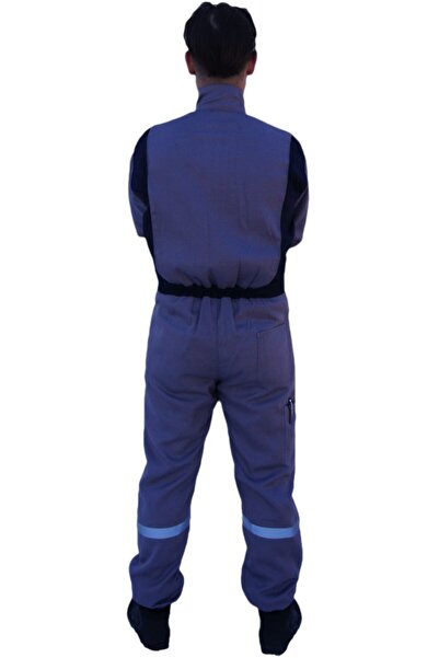 Uniprom İş Tulumu Boy Tulum Mevsimlik Gri Lacivert