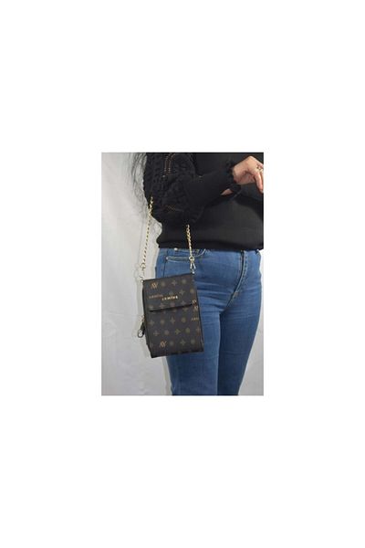 Armine 266 Model Patterned Black Women's Bag - Single Size Small Size