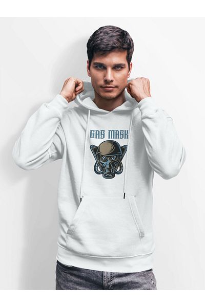 Raf Coll Φούτερ Unisex με λευκή κουκούλα