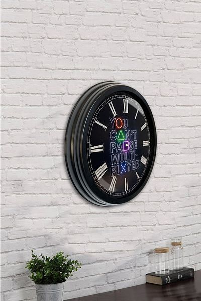 Kasva Concept Gift 40 cm Black Metal Cool Wall Clock