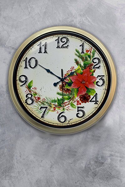 Platin Saat ساعة حائط هدية 40 سم زهرة معدنية مقلوبة على شكل هدية