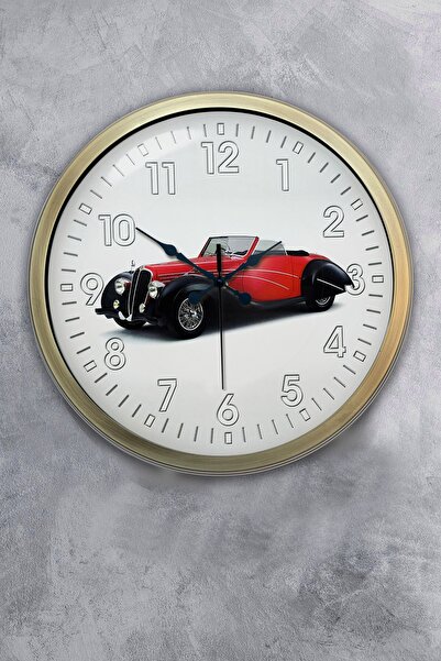 Kasva Concept ساعة حائط معدنية عتيقة مقاس 40 سم