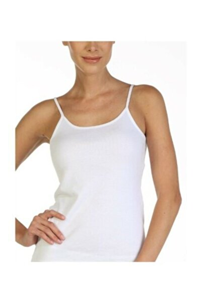 Gümüş İç Giyim تانك توب نسائي بأربطة حبل أبيض 3 قطع