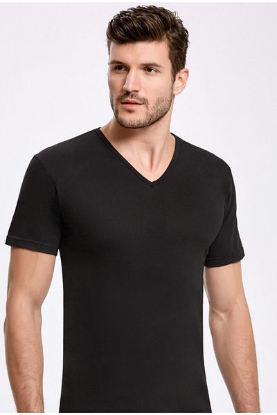 İlke 106 Men's V-Neck Half Sleeve Undershirt
