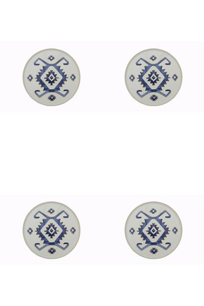 Porland Arabesque Pattern Flat Plate 27cm Set of 4