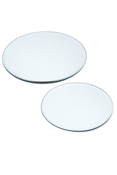 UĞUR MOBİLYA Makromeler Için Yuvarlak Kesim Kaliteli Ikili Ayna 18cm Ve 28 Cm