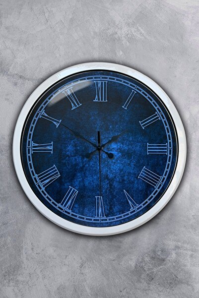 Kasva Concept ساعة حائط معدنية بيضاء مقاس 40 سم