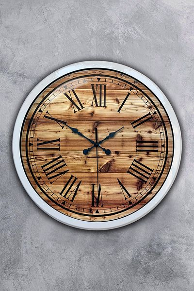 Kasva Concept 40 cm White Metal Classic Design Wall Clock