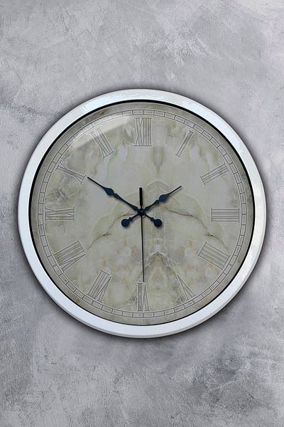 Kasva Concept Gift 40 cm White Metal Kitchen Wall Clock