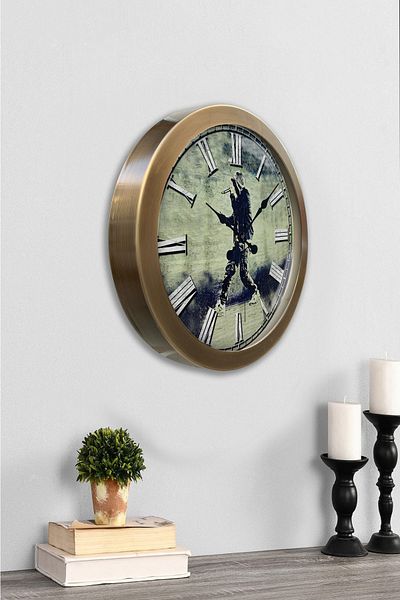 Kasva Concept Antique Metal Rap Wall Clock 36 cm