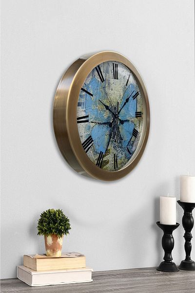 Kasva Concept Gift 36 cm Antique Metal 1 Day Wall Clock