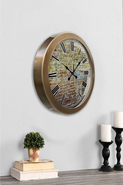 Kasva Concept Gift 36 cm Antique Metal Vintage Wall Clock
