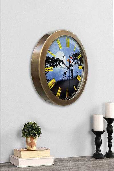 Kasva Concept Gift 36 cm Antique Metal Love Wall Clock