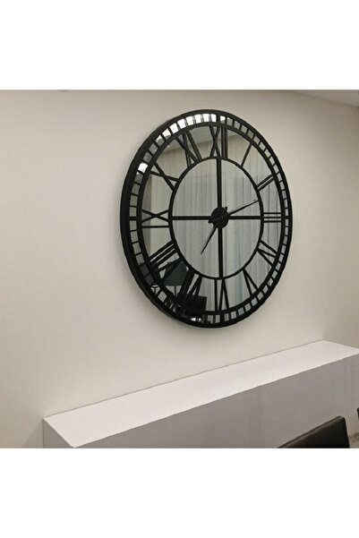 harika crown Gerçek Aynalı Dekoratif Duvar Saati (40 Cm)