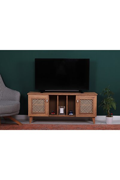 MBK AHŞAP Tv Sehpası Raflı Tv Ünitesi 120 cm Televizyon Ünitesi