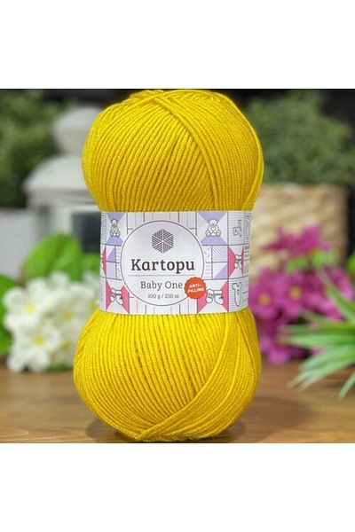 Kartopu Baby One K1321 5 Pieces Non-Pilling Baby Rope Mustard Yellow