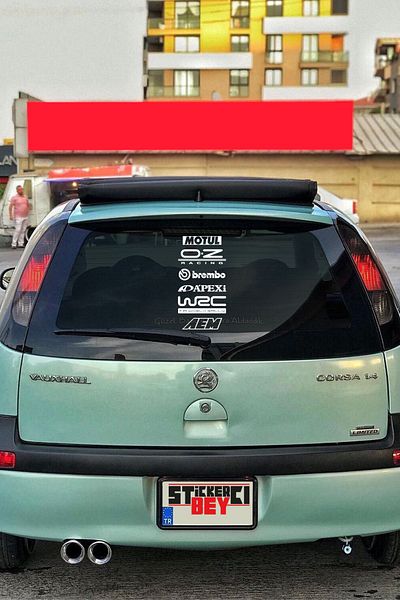 STİCKERCI BEY Motul Oz Racing Brembo White Brands 38*18 Cm Car Rear Windshield Sticker Set Vehicle Rear Windshield Sticker