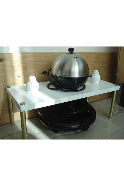 Pratik Yaşam Large Size In-Cabinet Shelf Organizer Kitchen Shelf Bathroom Shelf Single Layer