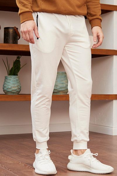 Danger Pantaloni de trening pentru bărbați Basic Fit Ecru