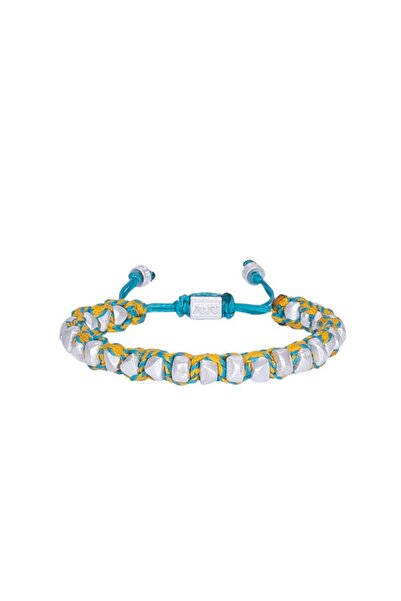 Juju Stone Bracelet With Yellow & Blue Cord
