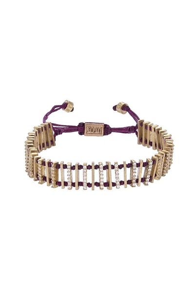 Juju Bronze Lace Style Bracelet - Stone Detailed