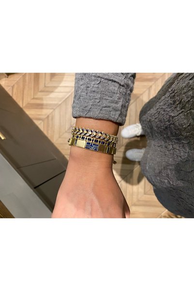 Juju Bronz Glitter Arrow Bileklik
