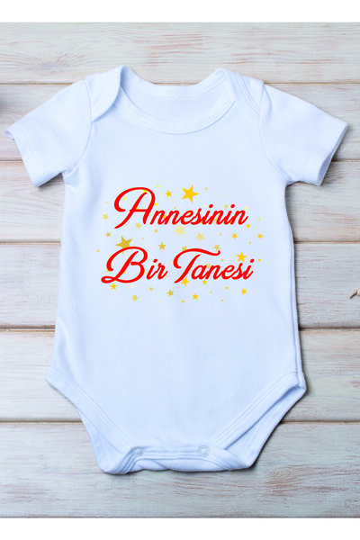 SPACE DRESS Mother's One Printed Cotton Baby Bodysuit