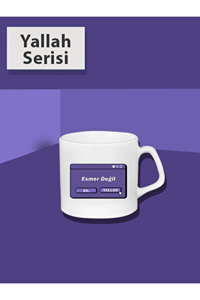lunasstore Esmer Değil Yallah Serisi, Özel Tasarım Kupa Bardak, Komik Yazılı ...
