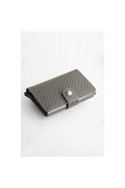Wrapsol Mechanical Wallet Single Gray Carbon Smart Card Holder