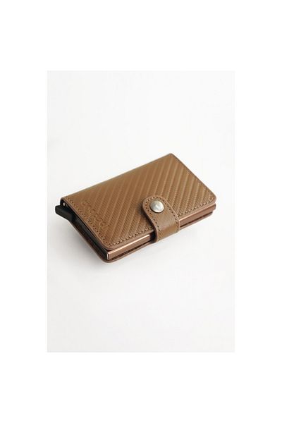Wrapsol Mechanism Wallet Single Brown Carbon Smart Card Holder