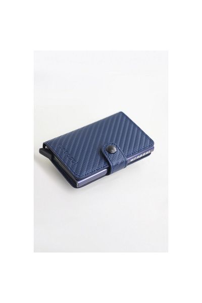 Wrapsol Mechanism Wallet Smart Card Holder Single Dark Blue Carbon