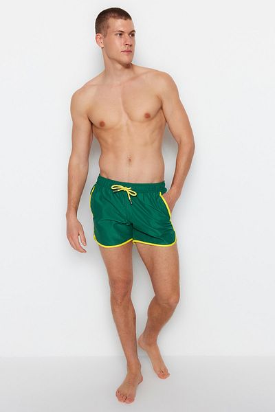 Trendyol Collection Green Men's Short Length Pile Swimsuit Sea Shorts TMNSS23DS00027