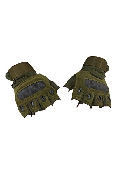 MrcTrend Operasyon Kesik Taktik Eldiven Kemikli Haki