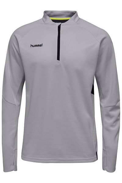 hummel Men Sportswear Fit Brand Logo Training Sweatshirts, Grey Combo
