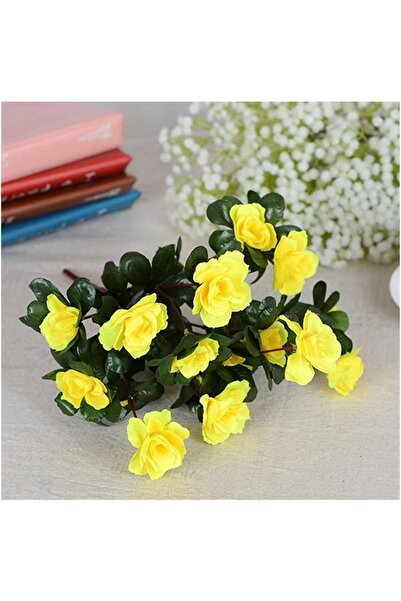 Nettenevime Yapay Çiçek Sarı Açelya Demeti 7 Dallı 33*20cm