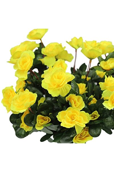 Nettenevime Yapay Çiçek Sarı Açelya Demeti 7 Dallı 33*20cm