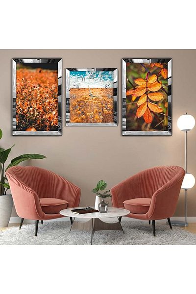 Zevahir Mobilya Dekorasyon Set de masă din MDF cu margine din plexiglas argintiu Set de ceasuri