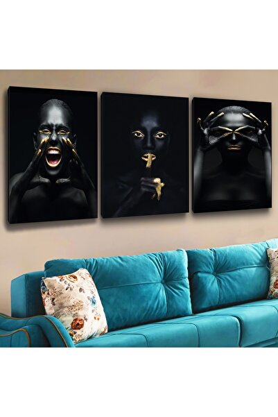 Zevahir Mobilya Dekorasyon Zevahir 40x60 cm 3 Adet Duymadım - Bilmiyorum - Gö...