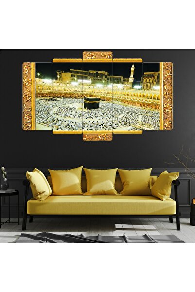 Zevahir Mobilya Dekorasyon Zevahir 5 Parça Mdf Kabe Dini Tablo